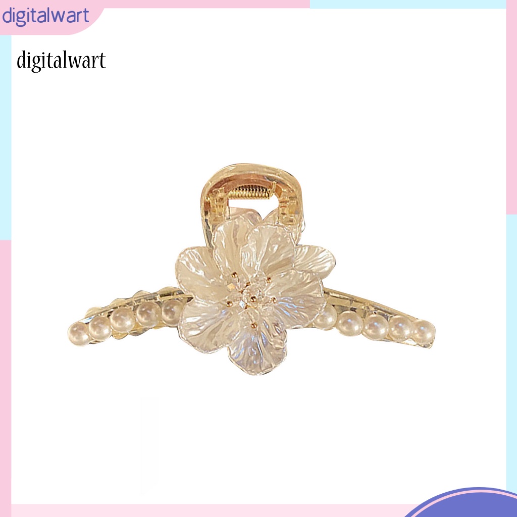 Kỹ Thuật Số| Kẹp Tóc Càng Cua Lớn Đính Ngọc Trai Giả Xinh Xắn Cho Nữ