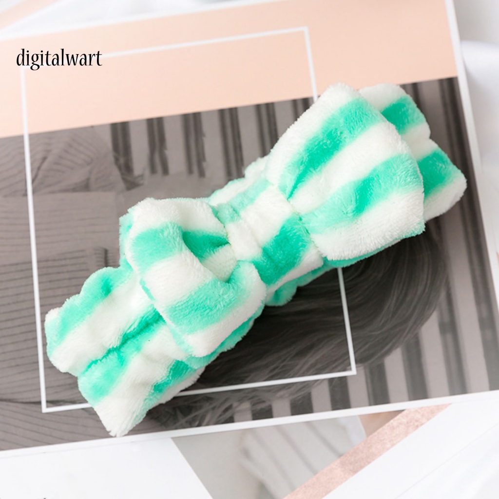 Kỹ Thuật Số| Băng Đô Cài Tóc Dày Co Giãn Họa Tiết Sọc Thời Trang Cho Nữ