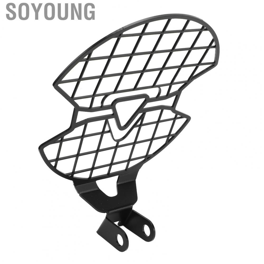 Soyoung Motorcycle Headlight Grille  Easy Installation Impact Resistant Front Headlamp Protector  for Motorbike