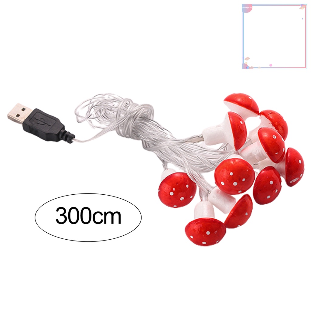 [DDJ] Dây Đèn LED Hình Nấm Mềm Mại Bảo Vệ Mắt Không Gây Chói Mắt Trang Trí Nhà Cửa / Tiệc Tùng