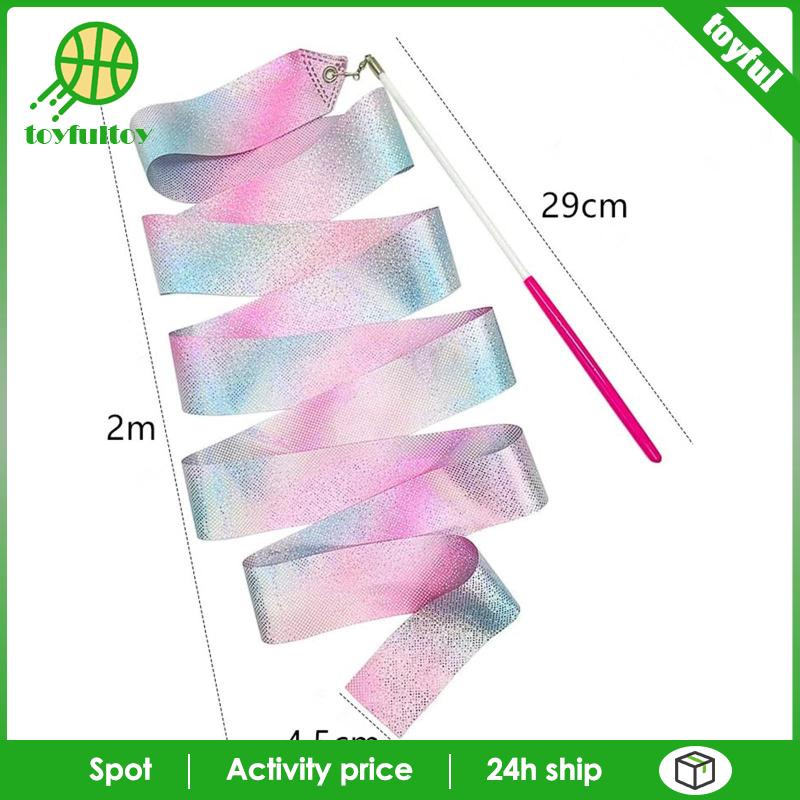 Dây Ruy Băng Lấp Lánh Dài 2M Dùng Tập Thể Dục Nhịp Điệu Cho Người Lớn Và Trẻ Em