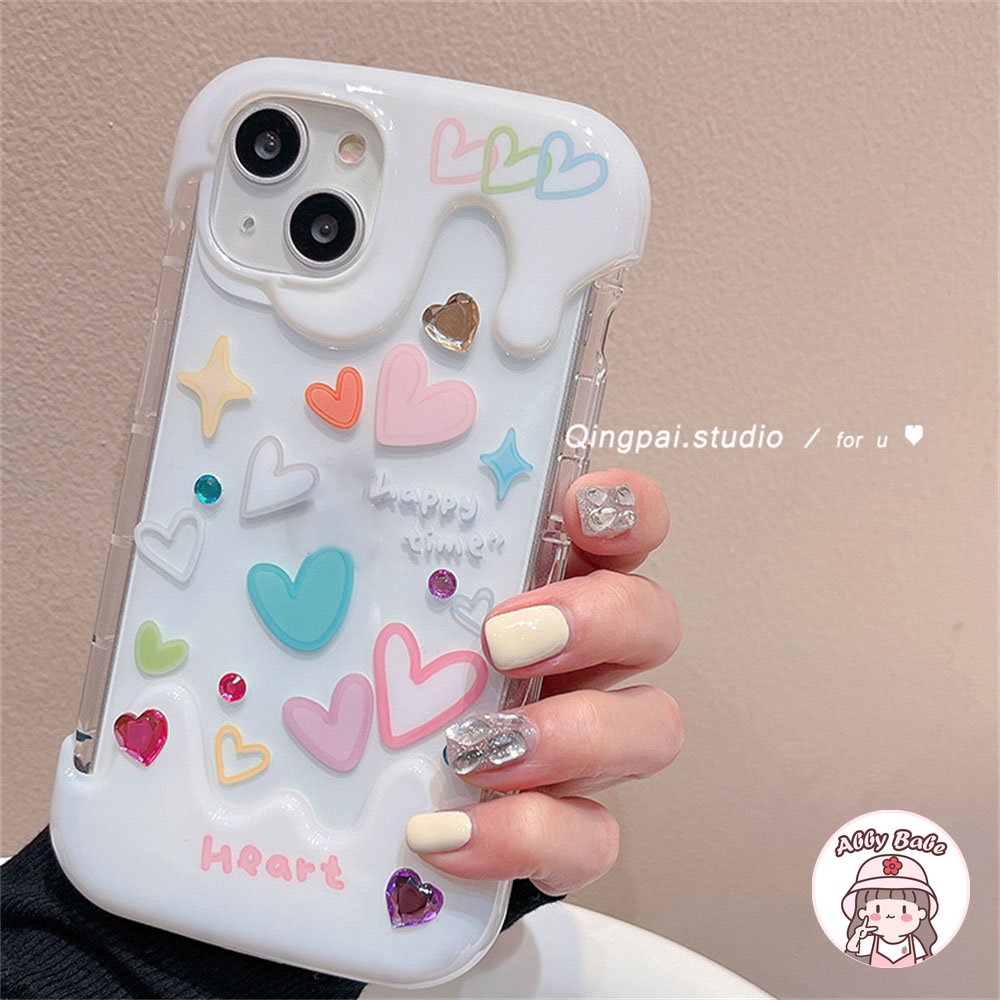 Ốp Điện Thoại TPU Mềm Chống Sốc Hình Trái Tim 3D Cho IPhone 14 Pro Max 11 12 11 Pro Max X XS 7Plus