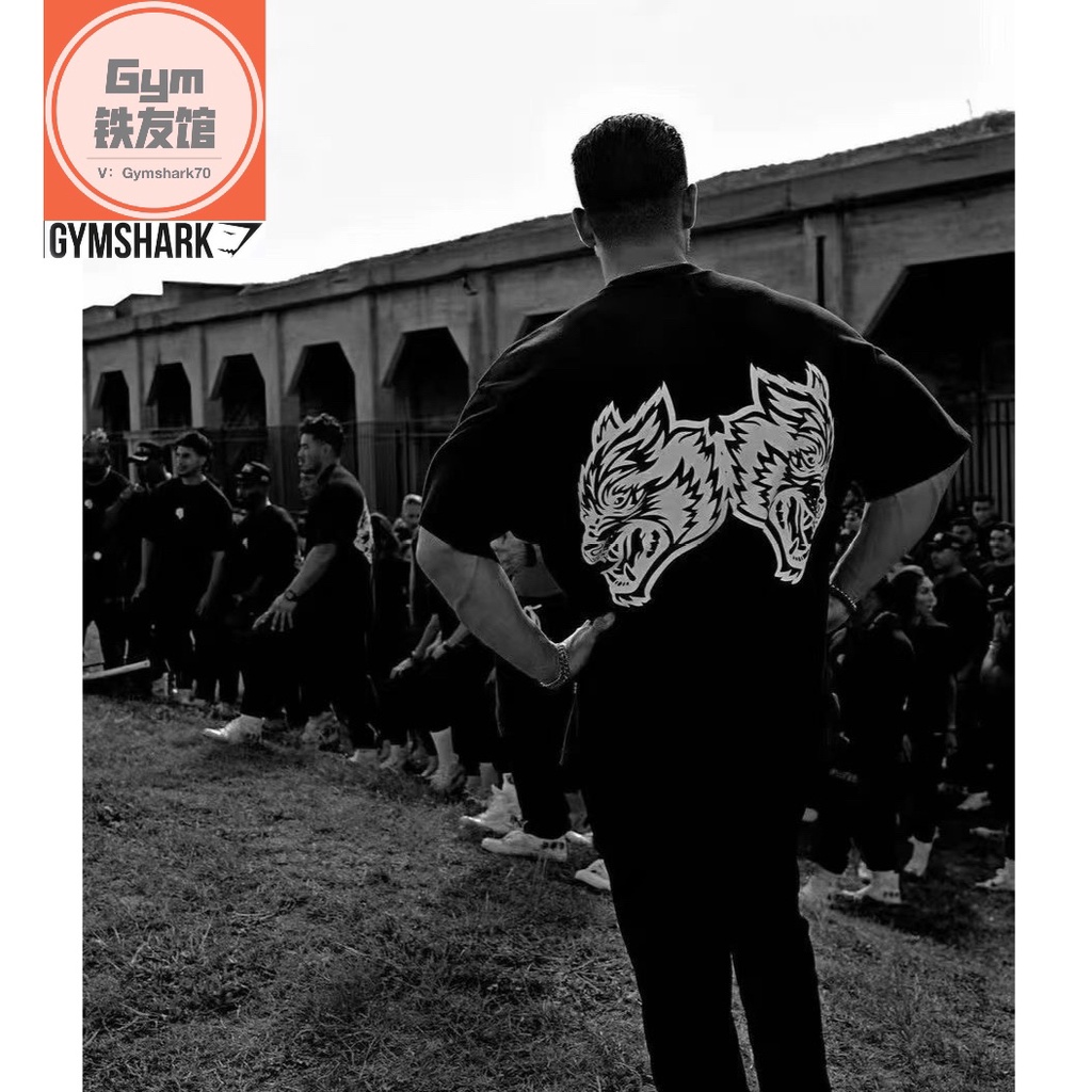 Áo Thun Cotton Ngắn Tay In Hình Đầu Sói Đôi DARCSPORT Ronnie Mỹ Cho Nam Nữ