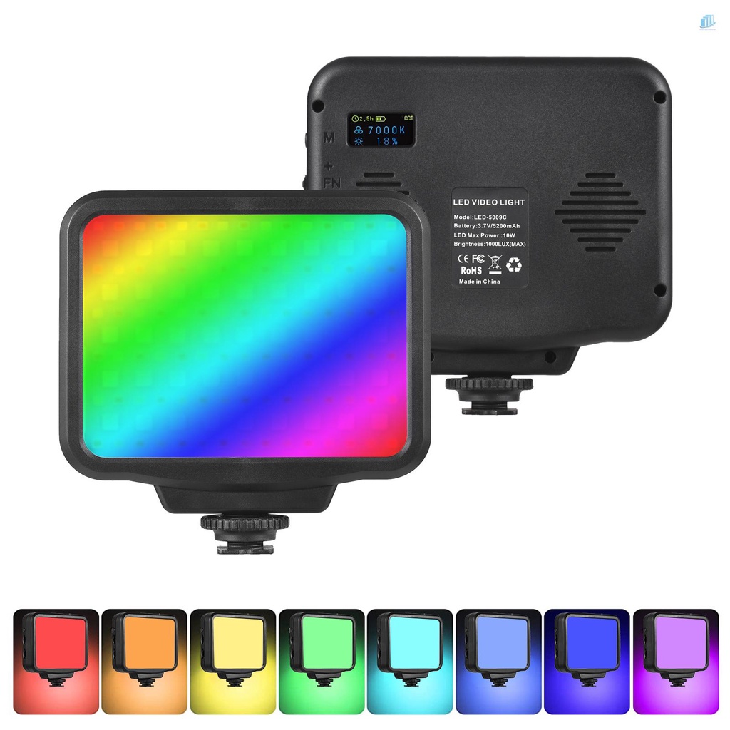 Đèn LED RGB Video 2500K-9900K 21 Hiệu Ứng Ánh Sáng Tích Hợp Pin Chuyên Dụng Hỗ Trợ Quay Video / Live Stream