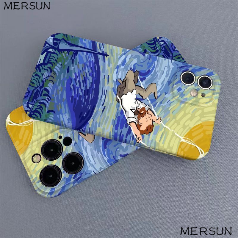 Ốp Điện Thoại Cứng Họa Tiết Tranh Van Gogh Độc Đáo Thời Trang Cho iphone11 13 7XR 12 max 14pro