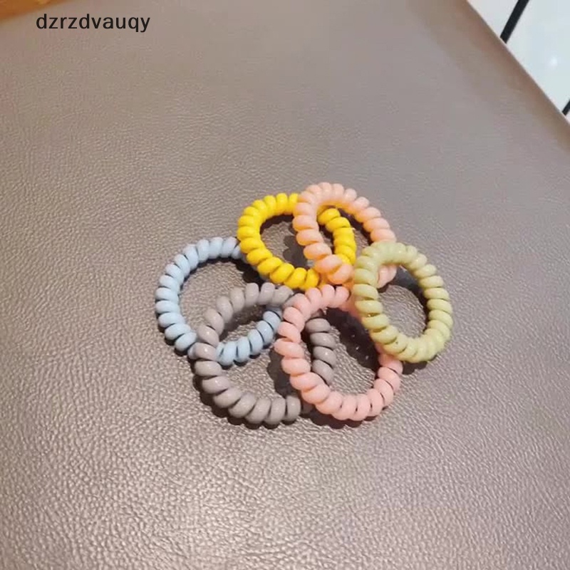 {dzrzdvauqy} Điện thoại dây cao su ban nhạc co giãn màu sắc không đánh dấu xoắn ốc cuộn dây thừng mới