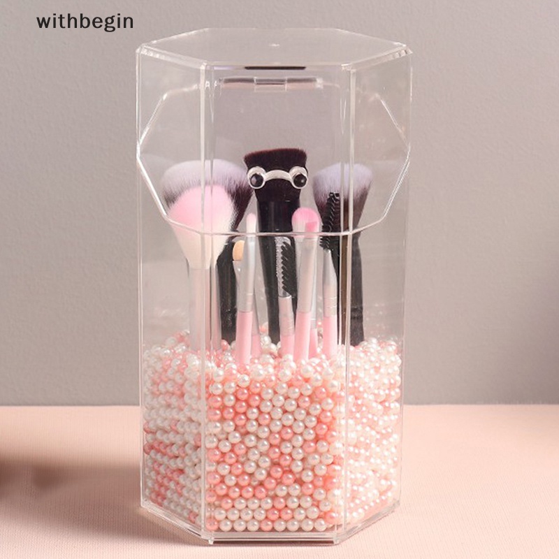 Giá Đỡ Cọ Trang Điểm Chất Liệu Acrylic Trong Suốt