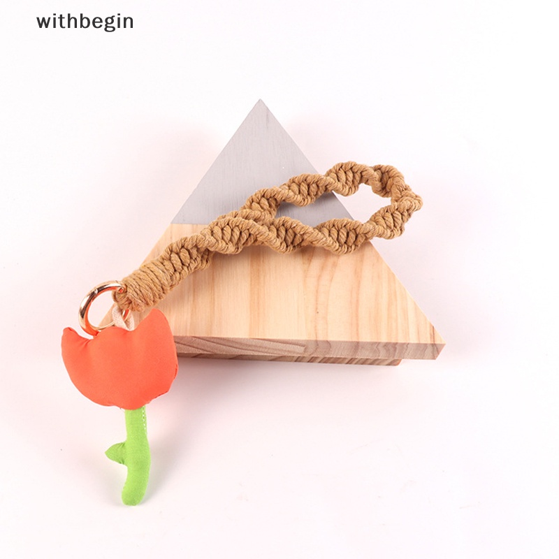 Vòng Đeo Tay / Móc Khóa / Túi Xách Bằng Vải Họa Tiết Hoa Tulip Phong Cách Hàn Quốc Thời Trang Cho Nữ