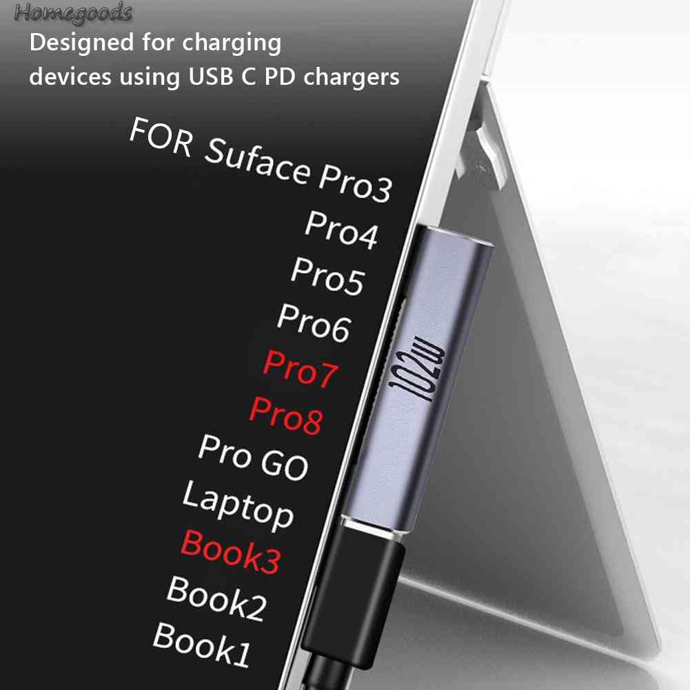 Bộ Sạc Nhanh Chuyển Đổi Type C PD 2023 Mới Cho Microsoft Surface