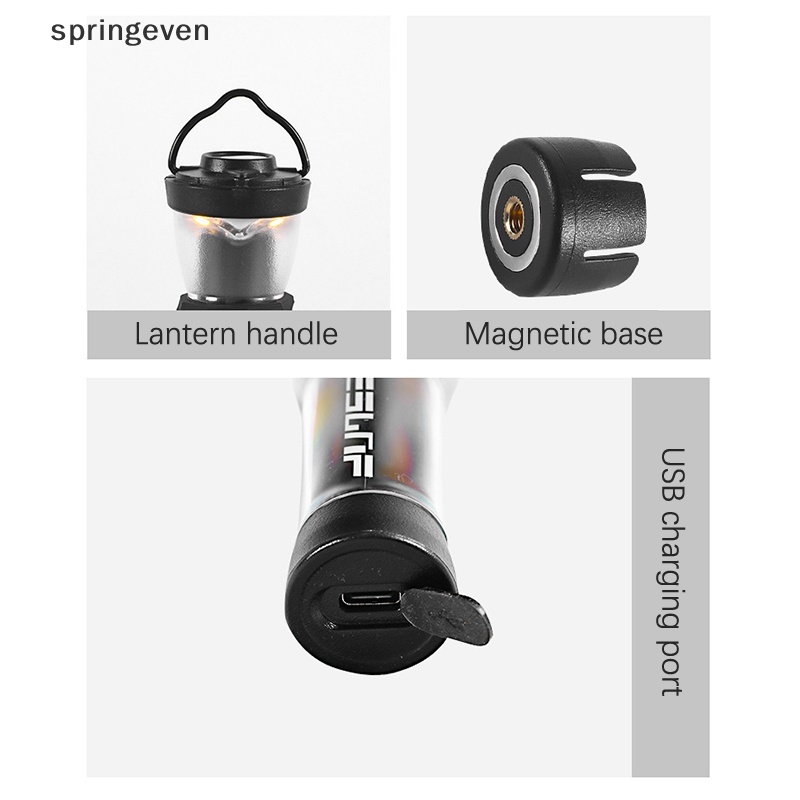 Đèn Pin Cắm Trại 3 Chế Độ Kèm Sạc USB Và Nam Châm Tiện Dụng