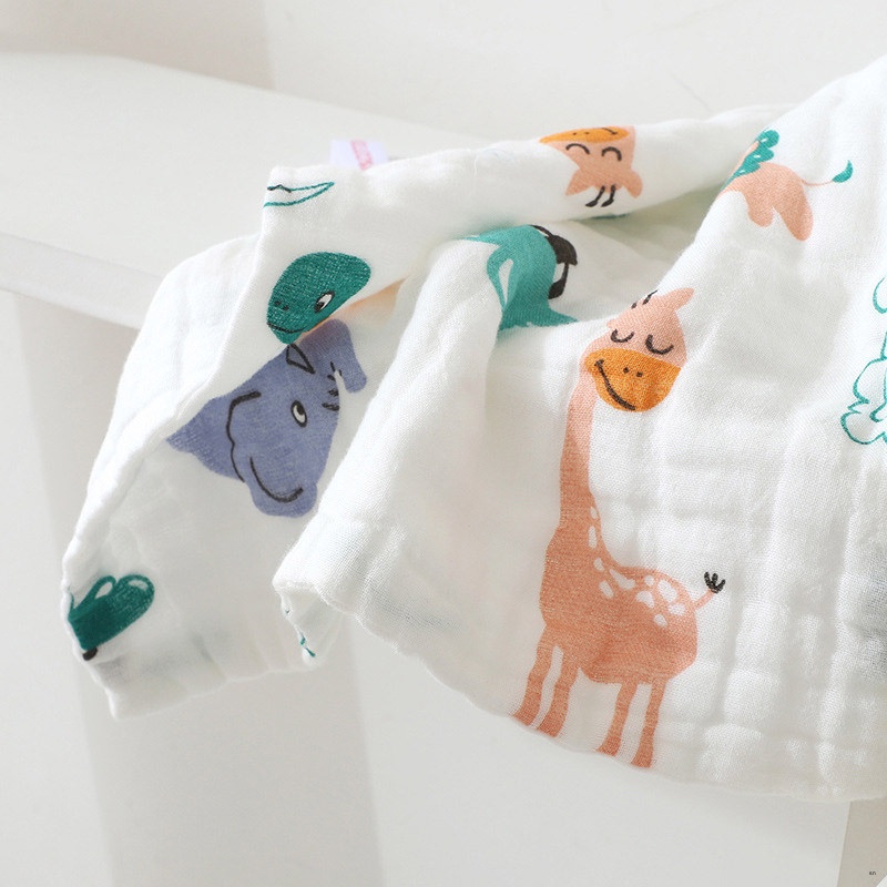 Khăn Tắm Cotton Sáu Lớp Hình Vuông Cho Bé