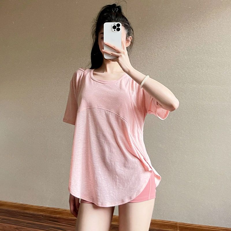 Áo Thun Thể Thao Ngắn Tay Dáng Rộng Thoáng Khí Thời Trang Mùa Hè Cho Nữ