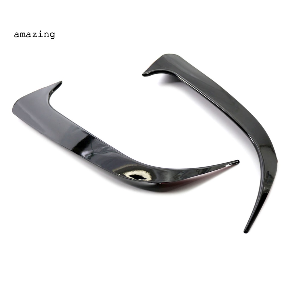 Bộ 2 Khung Viền Lỗ Thông Khí Bằng ABS Màu Đen Chống Mòn Trang Trí Cho Mercedes-Benz CLA200 / 220 / CLA250 2014-2018