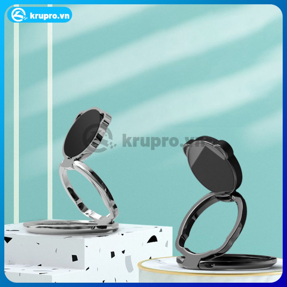 Giá Đỡ Điện Thoại Di Động Nhẫn Kim Loại Gấp Hình Gấu Mới Nhẫn Đeo Ngón Tay Giá Đỡ Khóa Từ Tính Để Bàn Trực Tiếp Trên Xe Hơi Bán Chạy