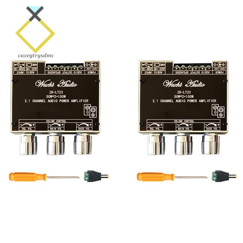 Set 2 Bảng Mạch Khuếch Đại Âm Thanh ZK-LT23 Bluetooth 2.1Channel 50W + 50W + Mô Đun Khuếch Đại Âm Thanh 100W C