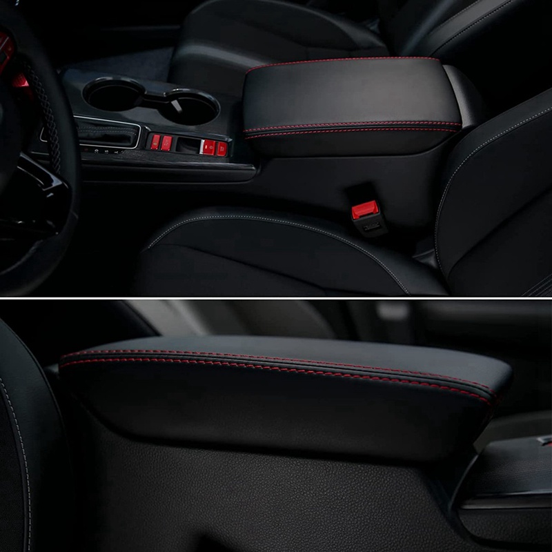 Viền Bọc Hộp Tỳ Tay Bằng Da Sợi Nhỏ Màu Đen Cho Honda Civic 11Th Gen Sedan 2022