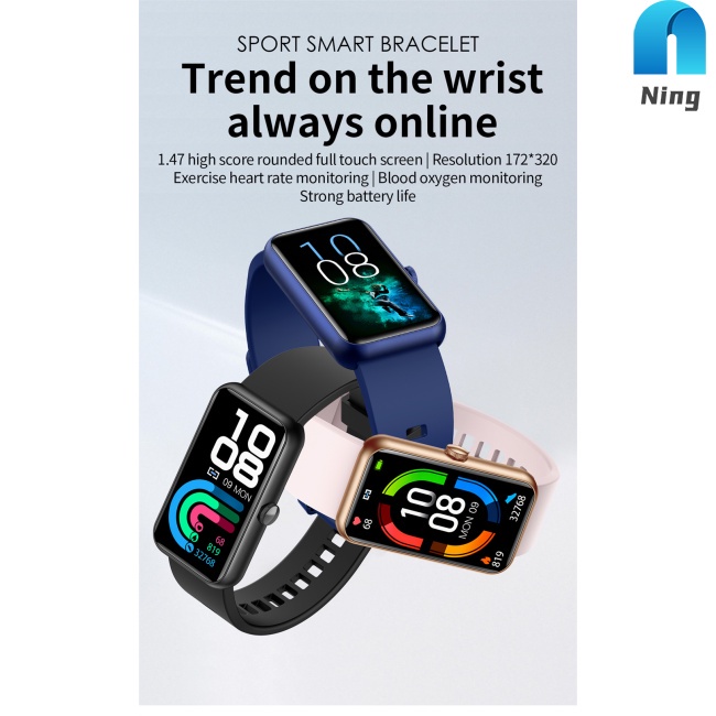 Đồng Hồ Thông Minh Đa Năng Ning L16pro Màn Hình Cảm Ứng 1.47 Inch Ip68 Và Phụ Kiện