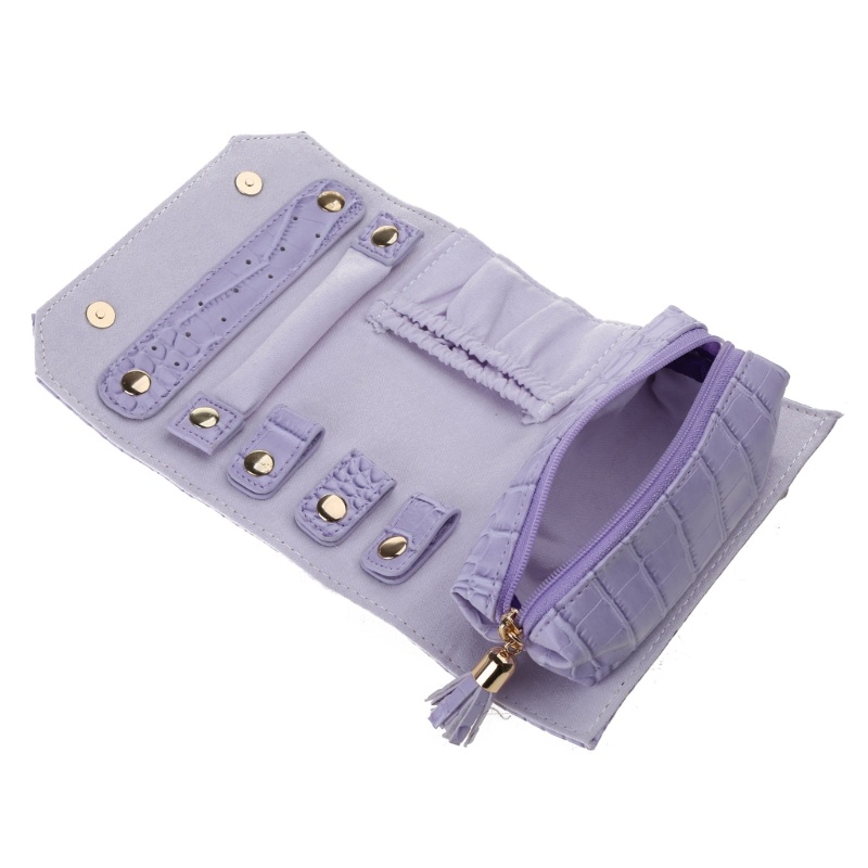 Flgo Túi Cuộn Đựng Trang Sức Bằng Da PU Tiện Dụng Mang Theo Du Lịch