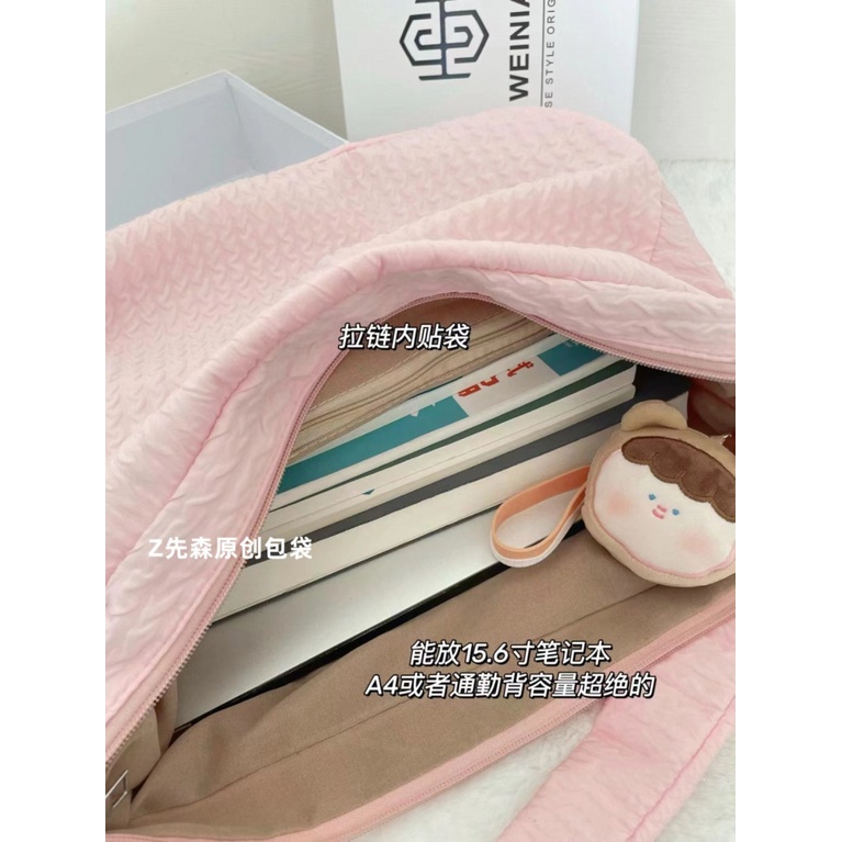 Túi vải bố dung tích lớn Túi đeo một bên vai nữ thường ngày kiểu Nhật cho nữ Túi đeo chéo 31x42x15