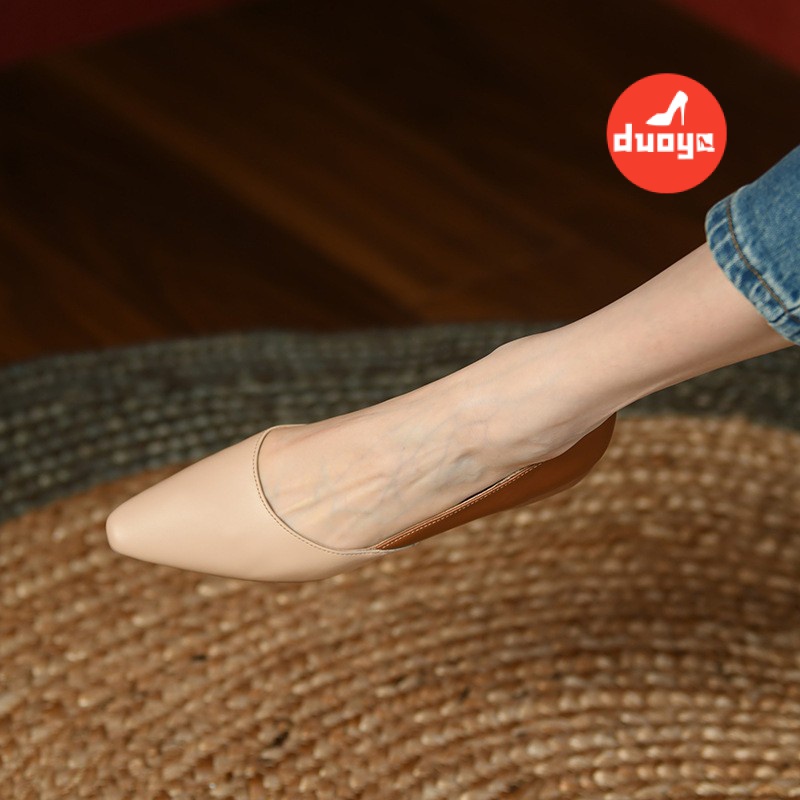 Tóc Giả Dài Thẳng Thương Hiệu Duoya Factory~ [Hàng Có Sẵn] ins Kiểu Dáng Đẹp!Giày Búp Bê Mũi Vuông Đế Bằng Thiết Kế Mới Cao Cấp Thời Trang Cho Nữ