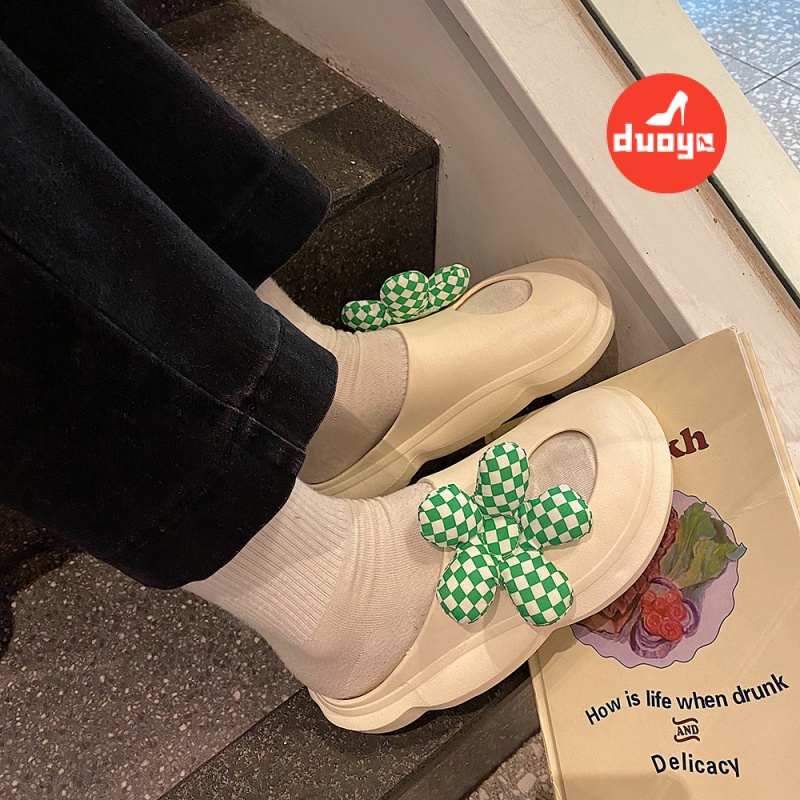 Dép Đế Dày Phong Cách Phương Tây Thời Trang Mùa Hè 2022 Cho Nữ