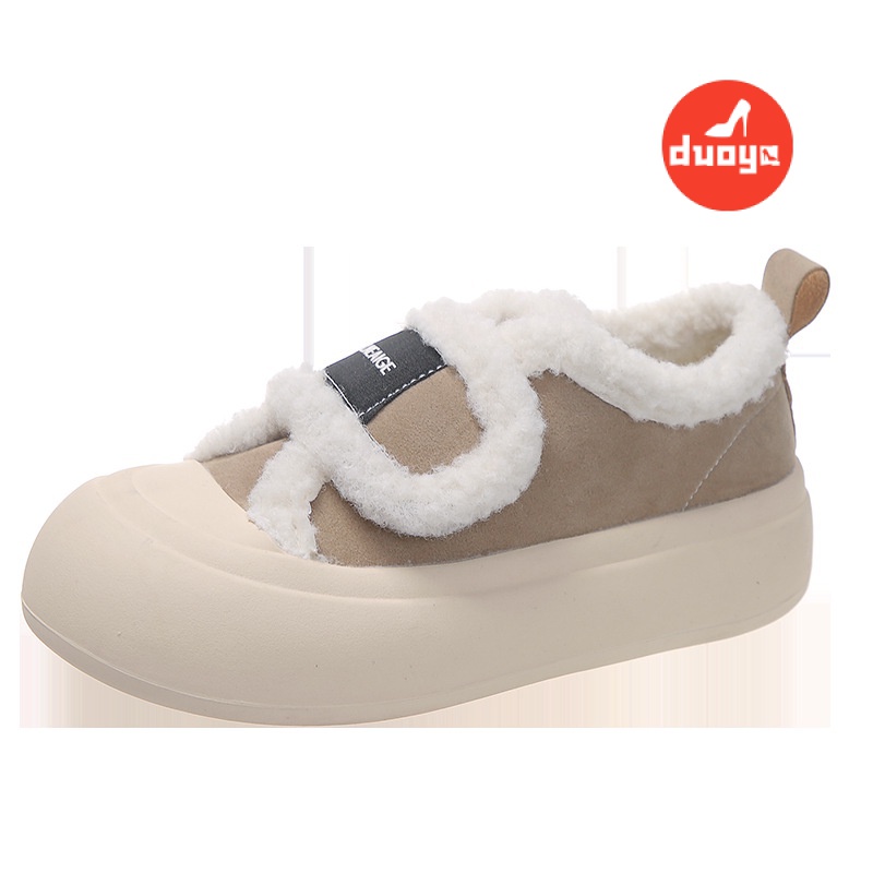 Giày Thể Thao Cotton Lót Nhung Dày Dặn Phong Cách Thời Trang Thu Đông Mới 2022 Cho Nữ