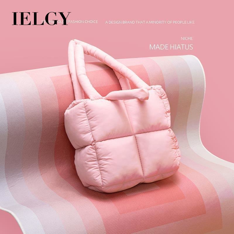 Ielgy Túi Tote Hình Vuông Bằng Cotton Mềm Mại Phong Cách Âu Mỹ Cho Nữ