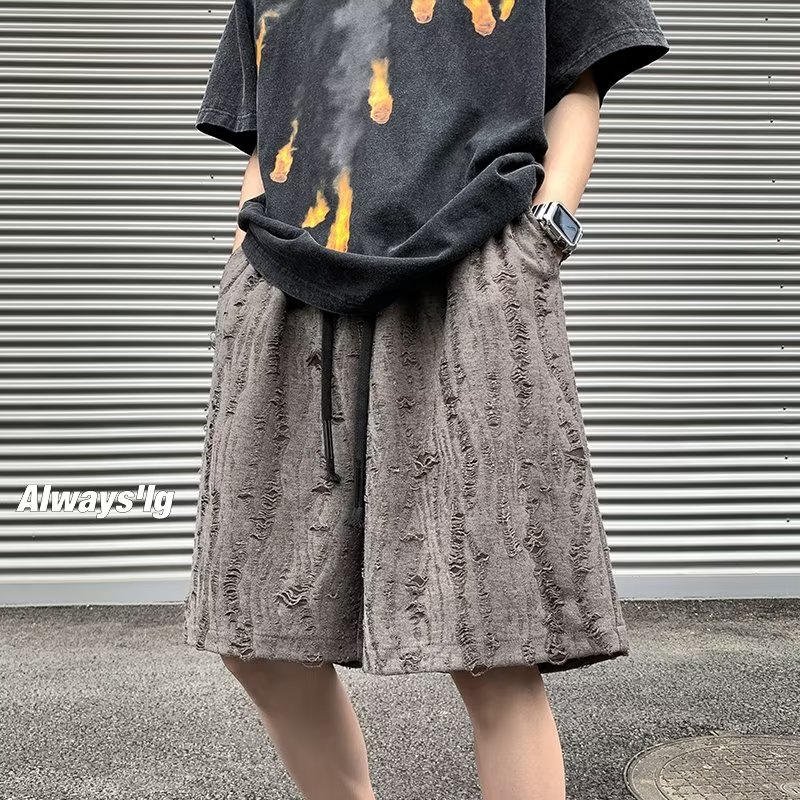 Quần Short Dáng Rộng Màu Sắc Đơn Giản Phong Cách Hip Hop Đường Phố Cho Nam