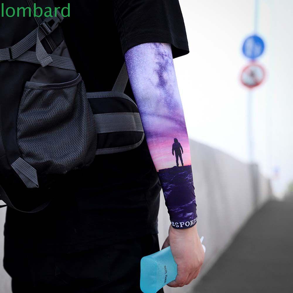 1 Cặp Găng Tay Giữ Ấm Cánh Tay Bằng Lụa Lạnh Bảo Vệ Chống Tia UV Cho Nam Nữ