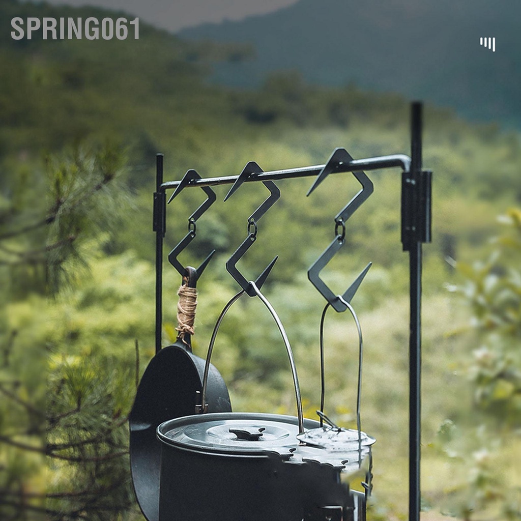 Spring061 Móc hình chữ S ngoài trời treo bằng thép không gỉ lưu trữ hai chiều cho đồ nướng cắm trại