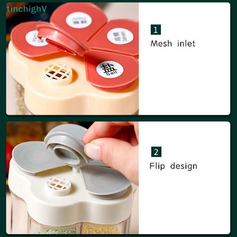 Lọ Đựng Gia Vị 5 Trong 1 Có Nắp Đậy Chống Ẩm Tiện Dụng