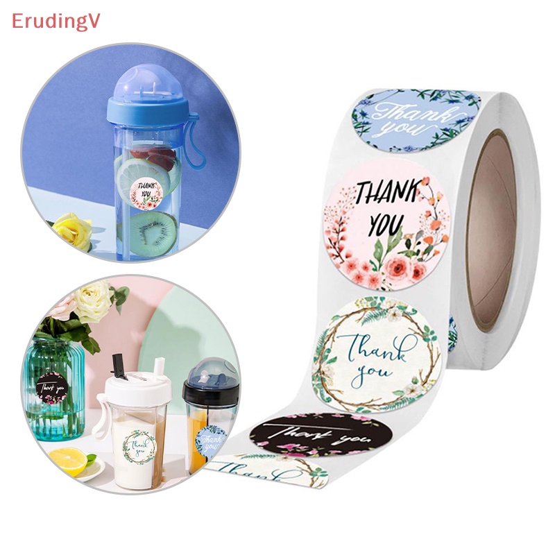 Cuộn 500 Nhãn Dán Thank You 1 Inch Dùng Trang Trí Gói Quà
