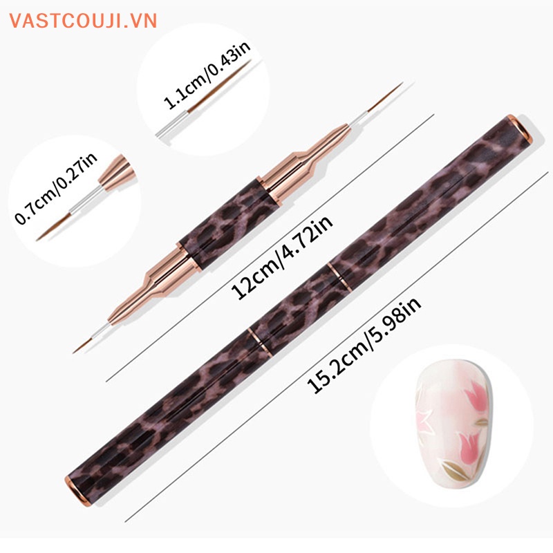 Cọ Hai Đầu Trang Trí Móng Tay Nghệ Thuật VASTJI