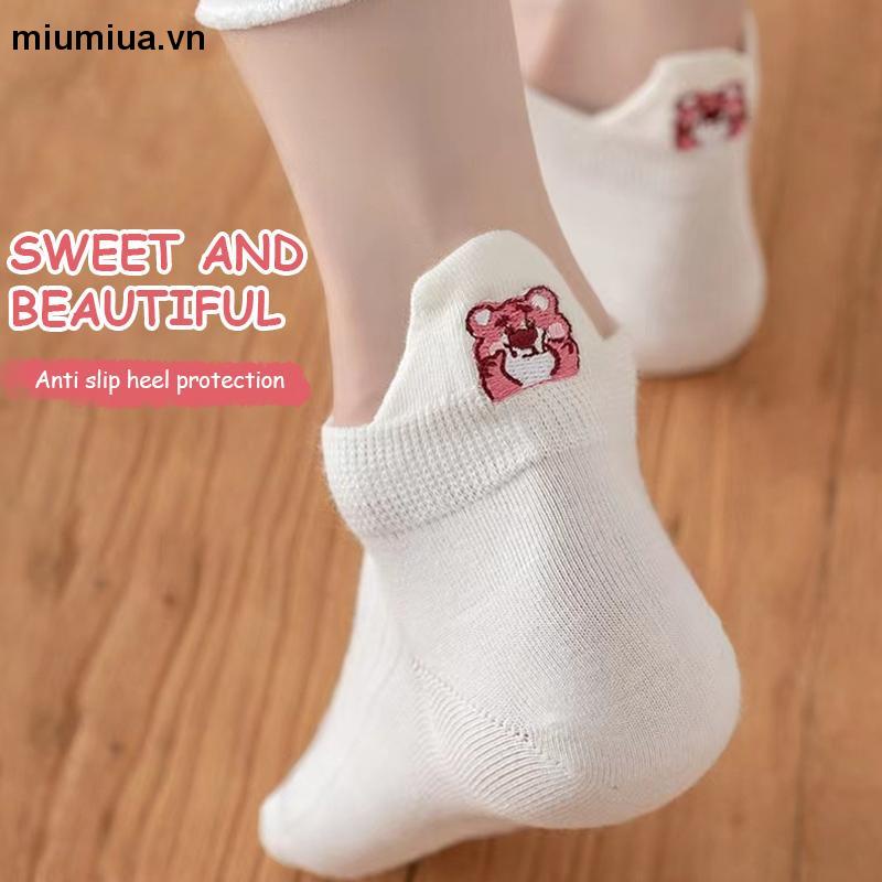 miumiuaTất nữ cổ cao họa tiết gấu đáng yêu phong cách Hàn Quốc nhiều mẫu