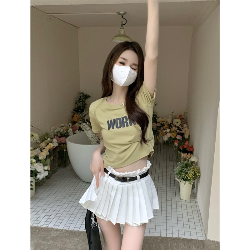 Áo Thun Tay Ngắn Cổ Tròn In Chữ Thời Trang Dành Cho Nữ