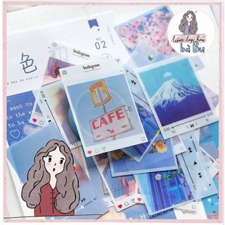 Set 40/45 stickers về cuộc sống theo tông màu chất liệu siêu hịn