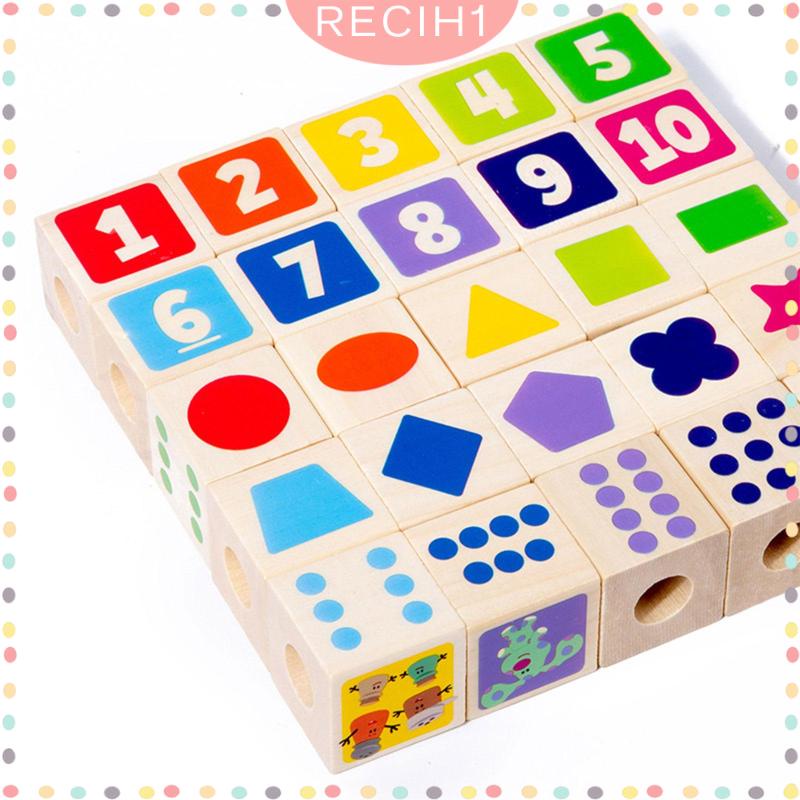 Đồ Chơi Xỏ Dây Hạt Gỗ Màu Cầu Vồng Giáo Dục Theo Phương Pháp Montessori Cho Bé 3 4 5 Tuổi