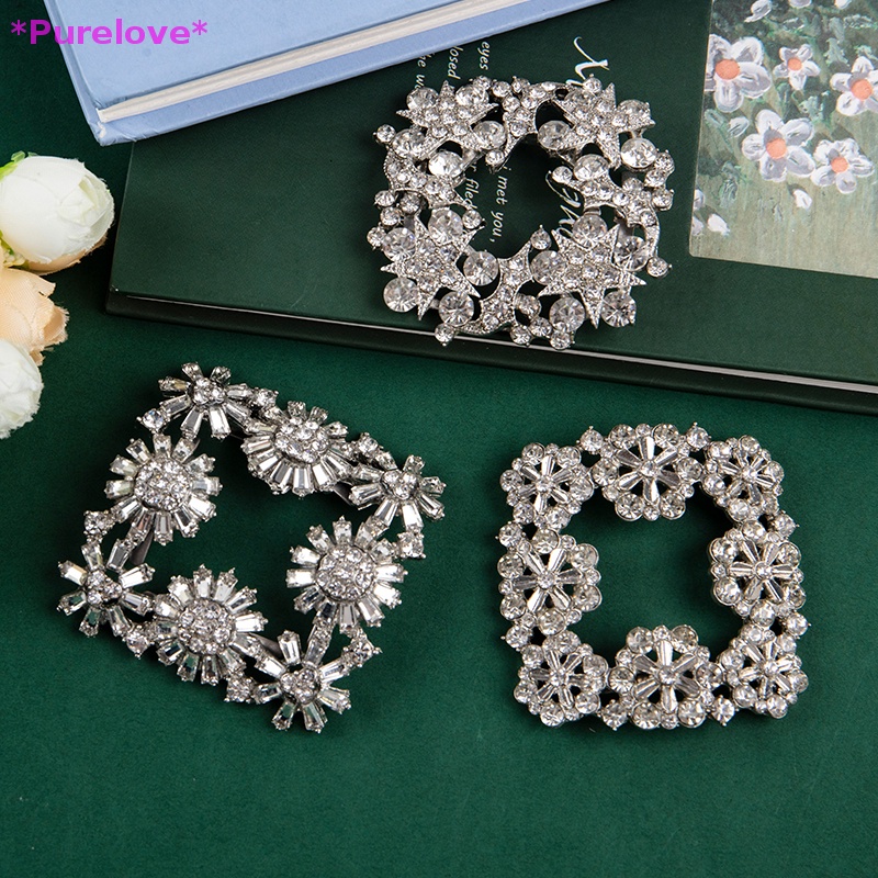 1 Phụ Kiện Kẹp Giày Đính Đá Lấp Lánh Dành Cho Cô Dâu Mới