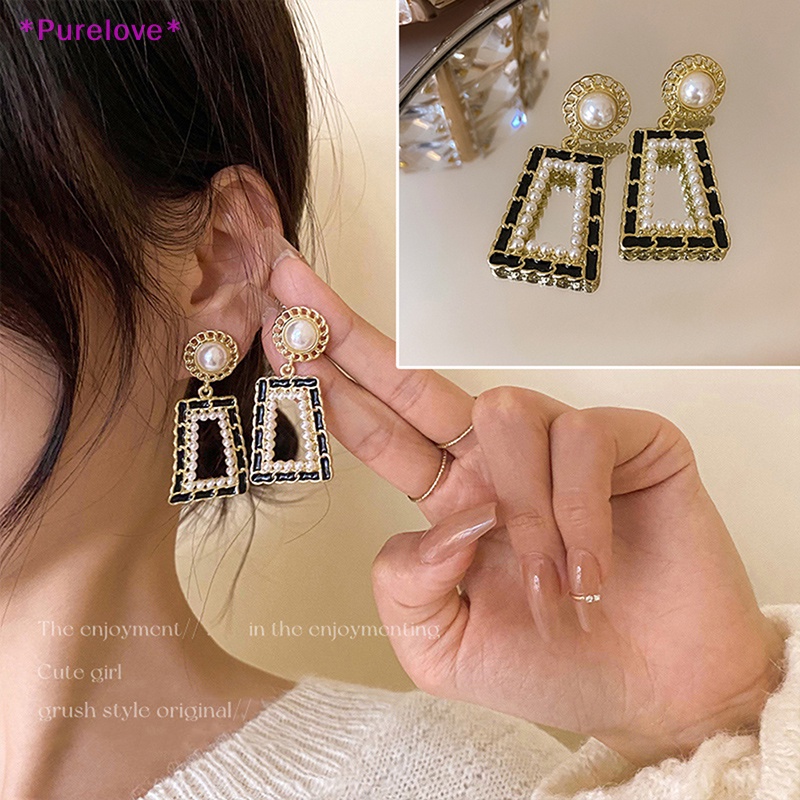 1 Đôi Bông Tai Đính Ngọc Trai Phong Cách Retro Thời Trang Dành Cho Nữ Mới