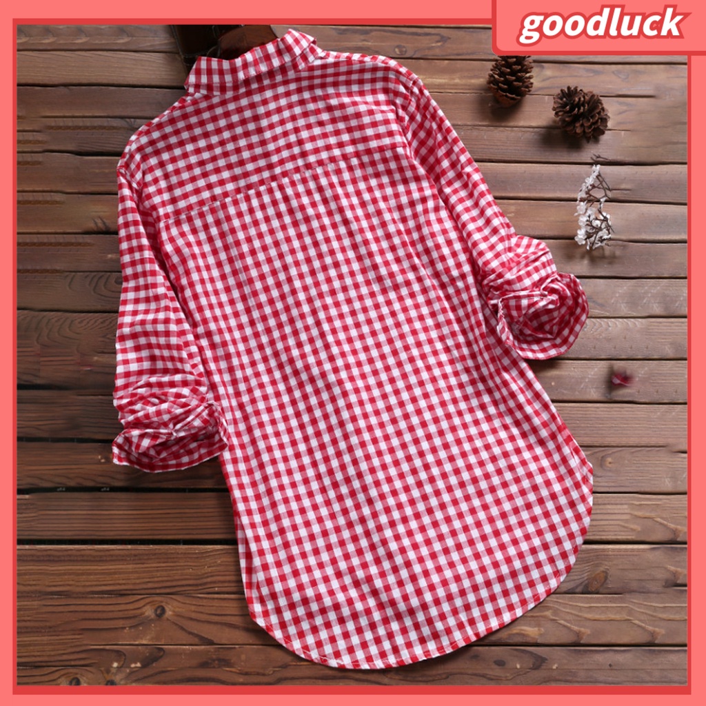 [ULK] Áo Sơ Mi Tay Dài Cổ Bẻ In Họa Tiết Kẻ Sọc Màu Sắc Tương Phản Thời Trang Xuân Hè Cho Nữ