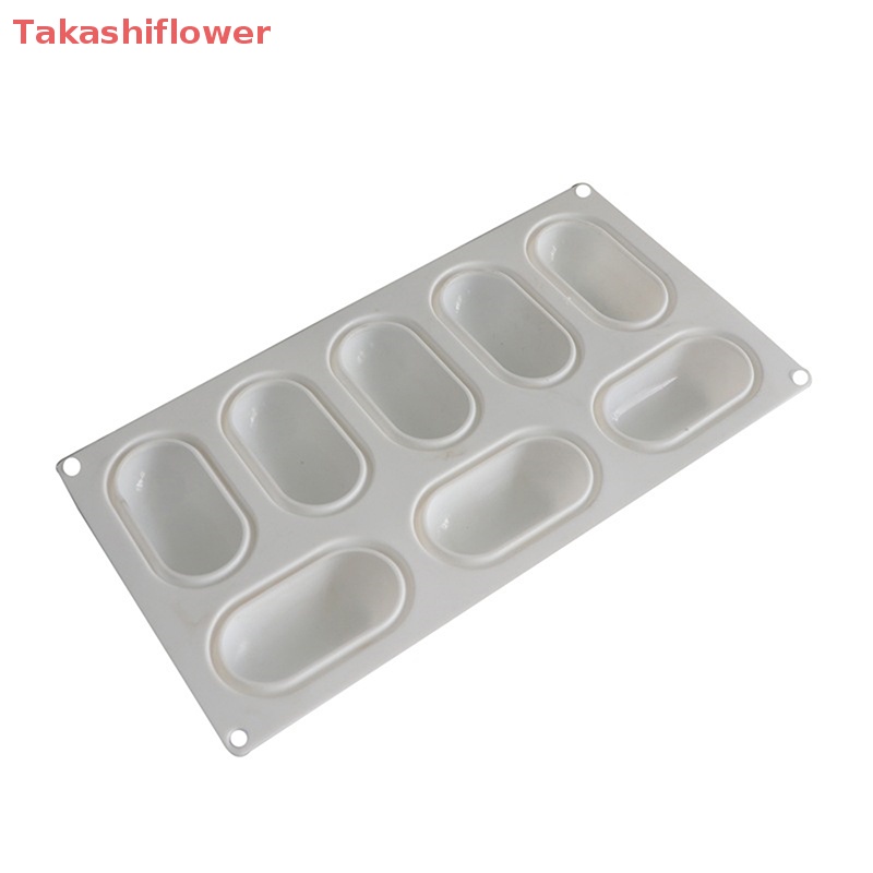 Khuôn Silicone Làm Bánh 8 Ngăn Hình Oval Tiện Dụng
