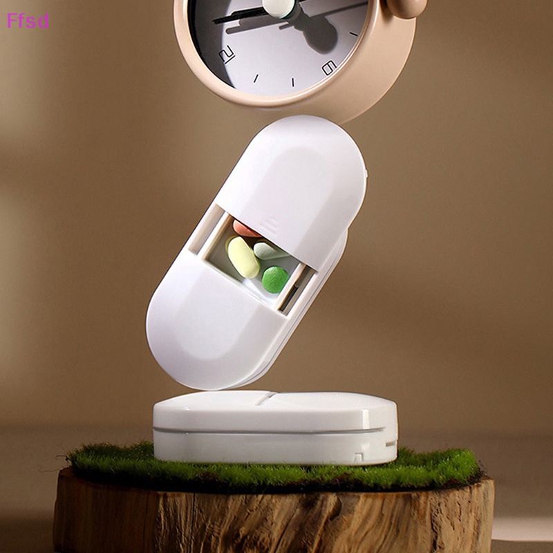 {Ffsd} Hộp Đựng Thuốc / Vitamin Chia Ngăn Di Động Tiện Lợi Cho Du Lịch * Bán Chạy