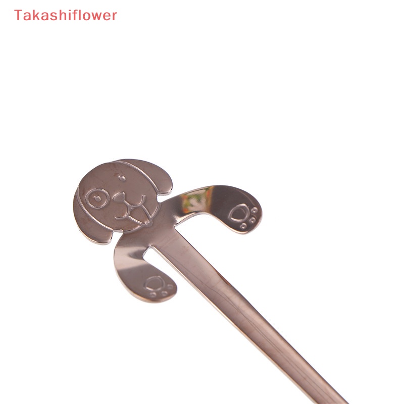(Takashiflower) Muỗng Cà Phê Bằng Thép Không Gỉ Cấp Thực Phẩm Hình Chó Dùng Cho Nhà Bếp