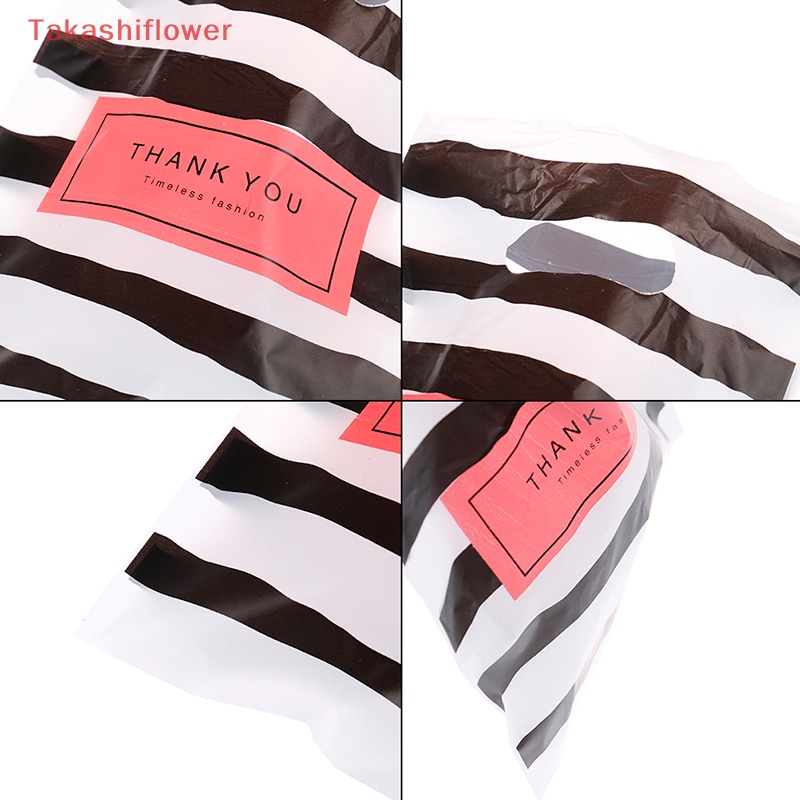 Set 50 Túi Đựng Quà Họa Tiết Sọc Trắng Đen