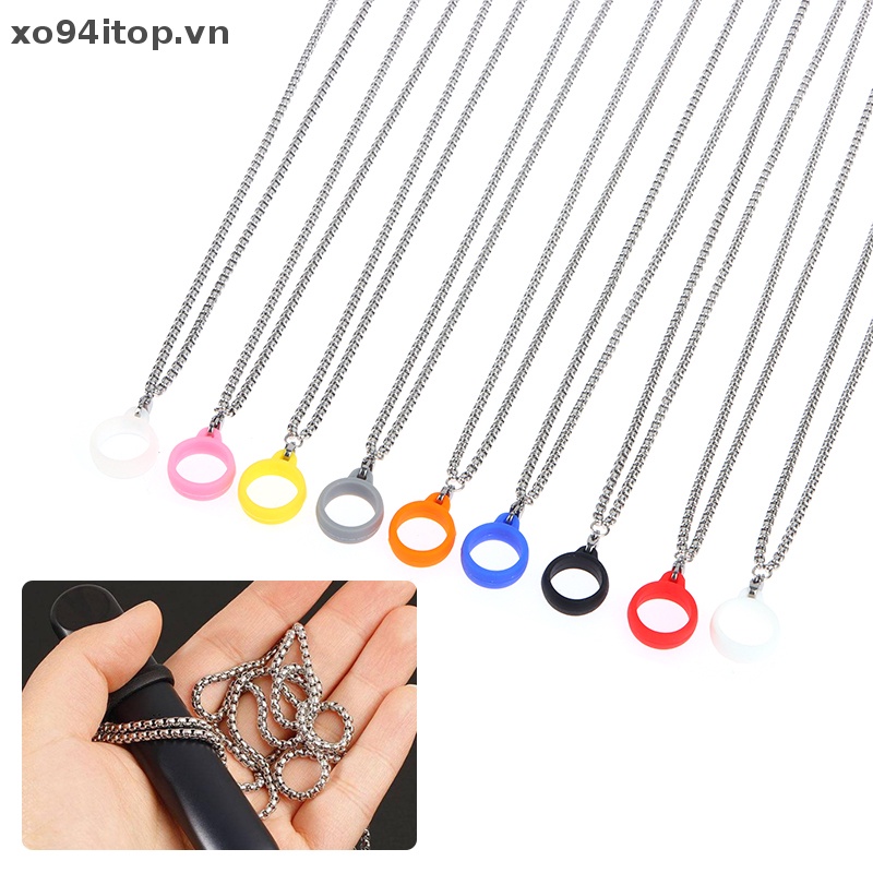 Vòng Dây Xích Kim Loại Đeo Cổ Bằng Silicon Thông Dụng Cho XOITOP