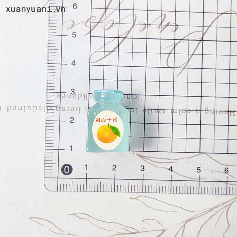 Xuan Set 3 Bình Đựng Mứt Trái Cây Bằng Nhựa Resin Thu Nhỏ DIY Cho Nhà Búp Bê