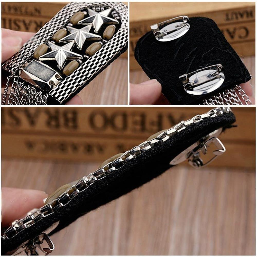 1 Cặp Ghim Cài Vai Phong Cách Gothic Punk Thanh Lịch