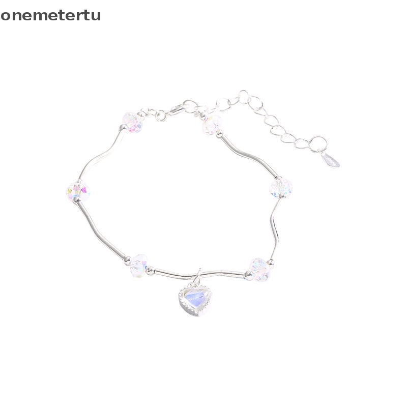 Onemetertu Vòng Tay Nữ Đính Đá Pha Lê Trái Tim Nhiều Màu Sắc Ngọt Ngào Siêu Thơ Mộng Trang Trí Cho Bạn Gái EN