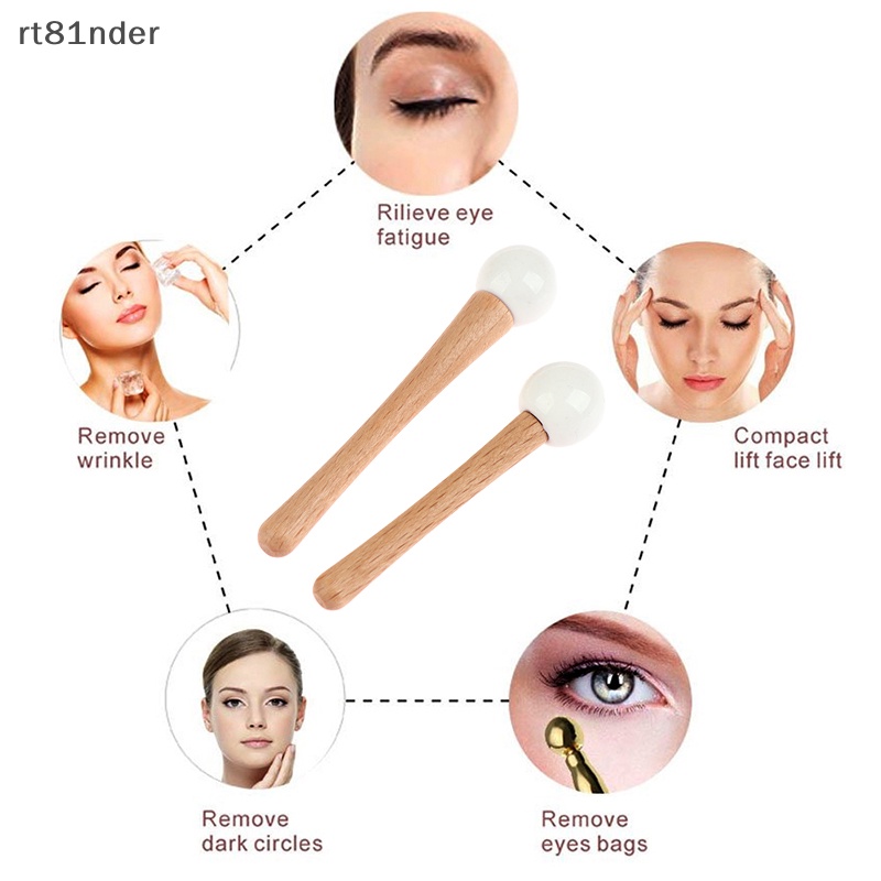 Rt 1 Muỗng Cong Mini Trộn Mặt Nạ Kem Trang Điểm Màu Vàng Đồng