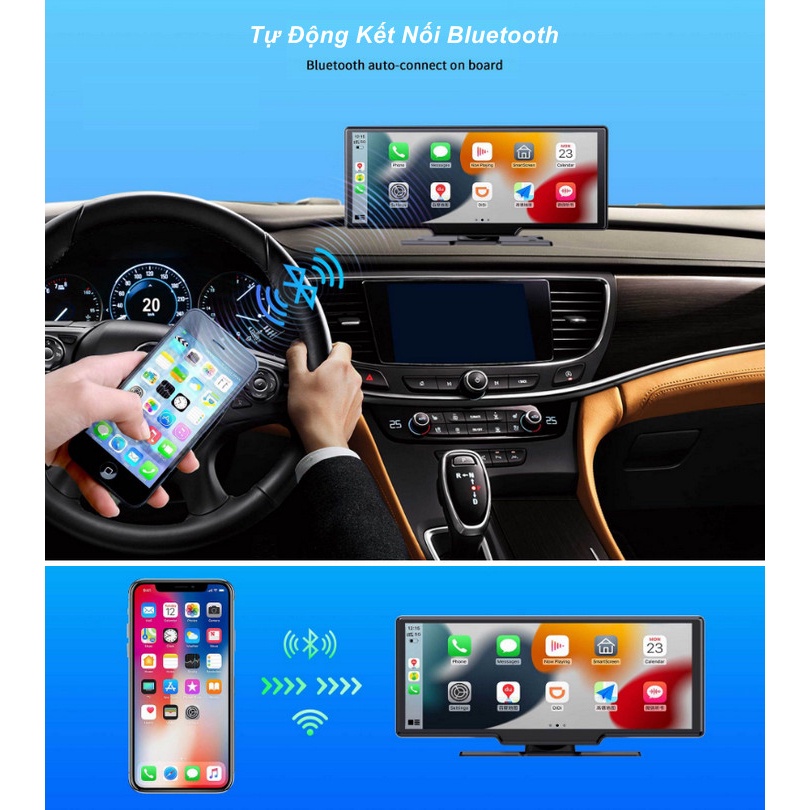 Màn Hình Ô Tô Taplo Carplay, Bản Đồ, Camera hành trình 4K - SUPERDECOR